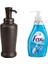 Bosphorus Homi Abs Bronz Kahverengi̇ Sivi Sabunluk ve 1 Adet 400 ml Sivi Sabun Okyanus Kokulu 1