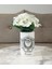 Vazo Dahil, Vazoda Çiçek, Beyaz Yapay Çiçek, Dekoratif Kraliçe 7X7X16CM 1