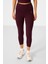 Bordo Yüksek Bel Kapri-Crop Atlet Slim Fit Kadın Tayt Takım - 95284 10