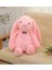 Uyku Arkadaşım Papyonlu Uzun Kulak Bunny Peluş Tavşan 65 cm (Pembe) 1