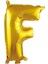 Parti̇ Vi̇tri̇ni̇ F Harfi 16 Inç Renk Folyo Balon 36 cm (Altın) 1