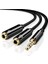 Ugreen Mikrofon ve Kulaklık Ayırıcı 3.5 mm Y Kablo Siyah 1