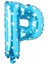 Parti̇ Vi̇tri̇ni̇ P Harfi 16 Inç Yıldızlı Renk Folyo Balon 36 cm (Mavi) 1