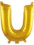 Parti̇ Vi̇tri̇ni̇ U Harfi 16 Inç Renk Folyo Balon 36 cm (Altın) 1