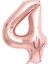 4 Rose Rakam Folyo Balon 80 cm 1