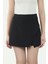 Kadın Yüksek Bel Mini Şort Etek Siyah 7