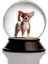 Snoowg Cam ve Reçine Altın Patiler Köpek Chihuahua (Kahve) Kar Küresi Hediye 1