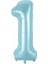 1 Açık Renk Rakam Folyo Balon 80 cm 1