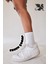 Erkek Beyaz Uzun Spor Tenis Çorap 6 Çift Rahat Nefes Alan Konforlu 1