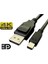 1.5m Mini Dp Display Port 1.2 Male To HDMI Interface Gold Plated Cable 4K Adapter Audio Tv For Macbook Windows 1