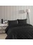 Formeya Çift Kişilik Yatak Örtüsü Pike Çok Amaçlı Yatak Örtüsü Pike (Siyah-Siyah-Siyah) 1