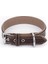 Canini Collar Hakiki Flotter Deri Köpek Tasması, Çift Katlı Deri, Dayanıklı Tasma (Kahverengi 1