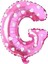 Parti̇ Vi̇tri̇ni̇ G Harfi 16 Inç Pembe Kalpli Renk Folyo Balon 36 cm (Pembe) 1