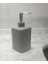 Serami̇k Sivi Sabunluk Gri̇ 7X7X17CM 300ML Banyo Seti̇ 1