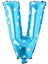 Parti̇ Vi̇tri̇ni̇ V Harfi 16 Inç Yıldızlı Renk Folyo Balon 36 cm (Mavi) 1