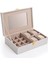 Ecrou Bej Kadife Mücevher Organizer Takı Kutusu Düzenleyici | Aynalı, Bölmeli, Şık Takı Saklama Kut 1