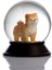 Snoowg Cam ve Reçine Altın Patiler Köpek Pomeranian Boo (Kayısı) Kar Küresi Hediye 1