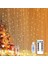 Yizhet Işık Perdesi, 3 x 3 M, LED Işık Zinciri, Perde, 8 Modlu, IP65 Su Geçirmez, Iç ve Dış Mekan D 1