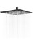 Fause Tepe Duş Başlığı Kare Slim 304 Metal 20X20 cm KTD101 (Mat Siyah) 1
