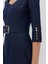Denım Dikiş Detaylı Midi Elbise 4