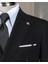 Italyan Stil Kruvaze Ceket Pantolon Takım Elbise Siyah T14087 2