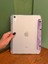 iPad 11 A16 2025 10. Nesil 10.9 Kılıf Lila Renkli Beyaz Fiyonk Siyah Kalp Desenli Kalem Bölme Şeffaf Arka Akıllı Kapak 4