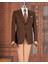 Italyan Stil Slim Fit Mono Yaka Torba Cep Erkek Ceket Kahverengi T15057 1