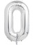 0 Numara Gümüş Folyo Balon 1