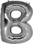B Harfi Gümüş Folyo Balon 1
