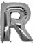 R Harfi Gümüş Folyo Balon 1