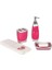Bosphorus Gri Pembe 3 Lü Banyo Seti Poliresin 1