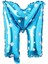 Parti̇ Vi̇tri̇ni̇ M Harfi 16 Inç Yıldızlı Renk Folyo Balon 36 cm (Mavi) 1
