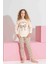 Anne-Kız Kombin Yapılabilir Uzun Kollu Kurdela ve Leopar Desenli Aile Bağı Pijama TAKIMI-3183 3