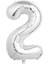 2 Numara Gümüş Folyo Balon 1
