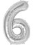 6 Numara Gümüş Folyo Balon 1