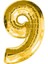 9 Numara Gold Folyo Balon 1