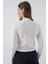 Kadın Bdart 3 Boyutlu Çiçek Detaylı Uzun Kollu Bluz Beyaz 6
