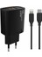 Pdateknoloji 20 Watt USB + Type-C Çıkışlı Hızlı Şarj Başlık Adaptör + 1m 3A Type-C To Kab 1