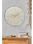 Exclucive Compass Serisi Bombeli Cam Yaldızlı Ev ve Ofis Duvar Saati 35 cm Krem 1