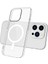 Apple iPhone 15 Pro Kılıf Magsafe Wireless Kablosuz Şarj Destekli Şeffaf Darbe Emici Kapak 4