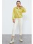 Limon Yarım Fermuar Etek Ucu Büzgülü Kadın Polar Oversize Sweatshirt - 97171 7