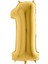 Parti̇ Vi̇tri̇ni̇ 1 Rakamlı 16 Inç Renk Folyo Balon 36 cm (Altın) 1