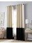 Curtainworks Kendall Color Blok Halkalı Perde, 213,4 Cm, Krem/siyah 1