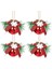 Herdekora Yılbaşı Ağaç Süsü Çıngıraklı Yılbaşı Topu 4'lü Set Kırmızı 6x7 Cm. 1