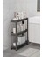 Mithra Life 3 Katlı Tekerlekli Slim Ince Siyah Banyo Mutfak Rafı MIT1126 1