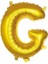 Parti̇ Vi̇tri̇ni̇ G Harfi 16 Inç Renk Folyo Balon 36 cm (Altın) 1