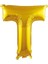 Parti̇ Vi̇tri̇ni̇ T Harfi 16 Inç Renk Folyo Balon 36 cm (Altın) 1