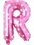Parti̇ Vi̇tri̇ni̇ R Harfi 16 Inç Pembe Kalpli Renk Folyo Balon 36 cm (Pembe) 1