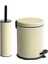 Vinoks Eko Serisi Ayak Basmalı Özellikli 2'li Banyo Seti 3 Litre Çöp Kovası ve Kolozet Fırçası Pasl 1