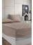 Formeya Yatak Koruyucu Alez Kapitone Kahverengi RENK%100 Pamuk Fitted Alez Çarşaf 140 x 200 1